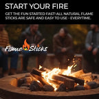 Flame Sticks Natural Wood Kindling 7–8 lbs of 5-6" Long Kiln-Dried Fire Starter Sticks, 100% Chemical-Free – Easy Lighting for Campfires, Fire Pits, Grills, Pizza Ovens & Wood Stoves