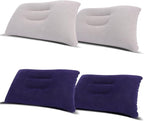 Inflatable Pillows for Camping,Ultra-light Portable Camping Pillows for Adults Soft Pvc Flocked Surface Blow Up Pillow for Traveling Hiking Beach Back Lumbar Support Pillow for Office Fishing (4)