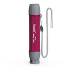 YWF01 Personal Filter Straw for Drinking Survival, Portable Water Purifier Filtration System Survival Gear and Supplies for Camping, Hiking, Travel, and Emergency Preparedness (Plum Red, Pack of 1)