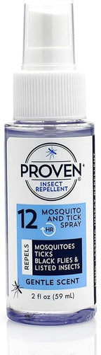 Proven Insect Repellent Spray, Keep Mosquitoes, Ticks and Flies Off, DEET Alternative Repellent, Up to 14-Hour Protection, Great for Camping or Hiking, 2 Ounce, Gentle Scent Spray, 2 Pack
