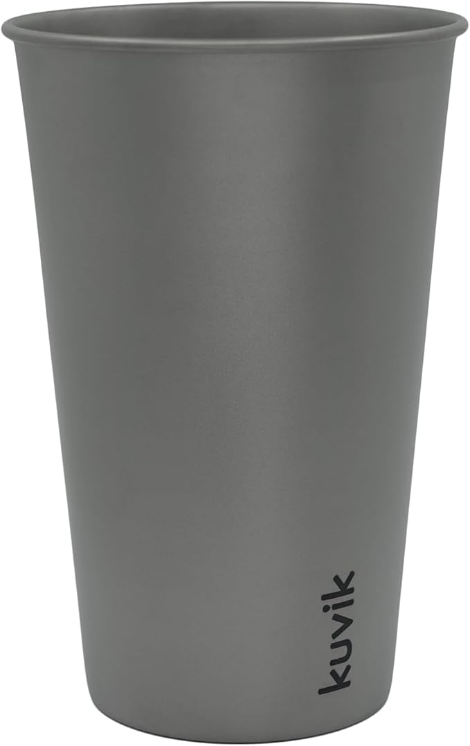 Kuvik Titanium Cup 500ml (16.9 oz) - Ultralight and Compact Cup for Backpacking, Camping, and Home
