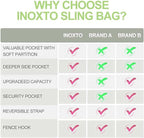 INOXTO Sling Bag, Multipurpose Crossbody Shoulder Bag for Men and Women