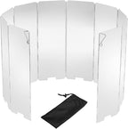 Uning Camp Stove Windscreen, 10 Plates Lightweight Folding Outdoor Picnic Cooker Wind Screen Windshield for Camping, Backpacking, Butane, Alcohol Stoves