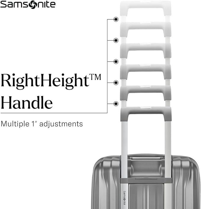 Samsonite UpLIFT Carry-On Hardside Luggage with Spinner Wheels - Airline-Approved, TSA Lock, Adjustable Handle System - Polycarbonate Hard Suitcase for Ultra Lightweight Travel - Silver Shimmy