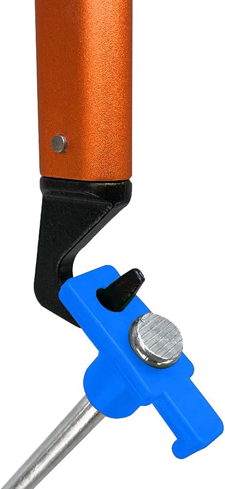 ABCCANOPY 11 Inch Tent Stakes 10 Pcs Non-Rust Metal Ground Anchors, Heavy Duty Spikes with 4 Ropes for Outdoor Camping, Blue