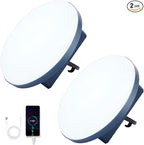 Camping Lights 2Pack, Portable Camping Lantern Rechargeable, Lanterns for Power Outages, Tent Lights with Magnet, Cordless Work Light, Waterproof Emergency Light for Outdoor, Hurricane, Survival Kits