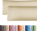 Long Pillowcases - Body Pillow Cover - Long Pillow Insert for Sleeping, Side Sleepers - Soft & Breathable Body Pillow Case with Envelope Enclosure - Comfy, Cozy & Machine Washable - 20" x 54" (Cream)