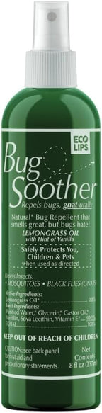 Bug Soother Spray 8 oz - Natural Insect, Gnat and Mosquito Repellent & Deterrent - Safe Bug Spray for Adults, Kids, Pets, & Environment - Made in USA