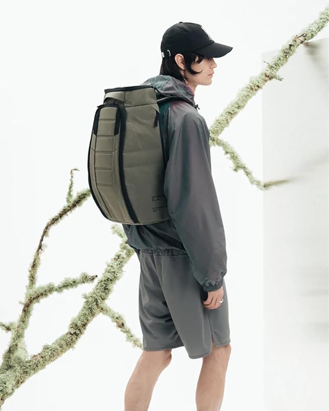 Db Journey The Hugger Backpack - Durable Travel Backpack with Laptop Compartment & Pockets for Work, Luggage Backpack with Roller Bag Hook Up System, 25L - Forest Green