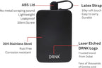 DRNK Steel | Flat Water Bottle as Seen on Shark Tank | Workplace Hydration, Travel, Hiking, and Gym | Leak Proof | Non-Toxic | BPA-Free | 17oz (500ml) [GunMetal Grey]