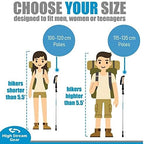 Walking Sticks for Men & Women - 14.5" Foldable Hiking Poles for Backpacking, Exercising and Traveling, Set of 2 Aluminum Nordic Collapsible Trekking Poles