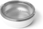 YETI Rambler Low Bowl, Vacuum Insulated, Stackable and Nestable Stainless Steel Bowl with Lid, 1.6 Quart, White