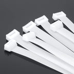 Armpow 40 inch White Zip Ties Heavy Duty 15 PCS, 440 LBS Ultra Exclusive Strong Plastic Wire Ties, Large Cable Ties Extra Long Tie Wraps, Indoor and Outdoor UV Resistant