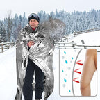 Emergency Mylar Thermal Blankets -Space Blanket Survival kit Camping Blanket (4-Pack). Perfect for Outdoors, Hiking, Survival, Bug Out Bag ，Marathons or First Aid 1