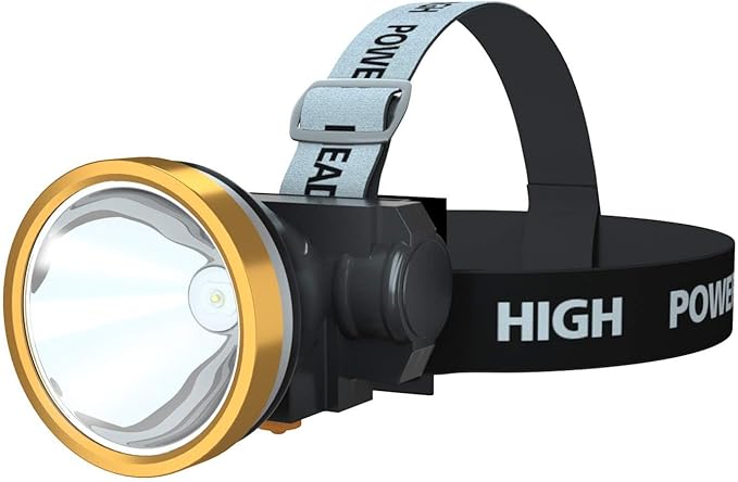 Rechargeable Headlamp, Super Bright LED Head Lamp Flashlight Waterproof Headlight with Built in Battery for Outdoor Camping Fishing Hiking Running Right Ride