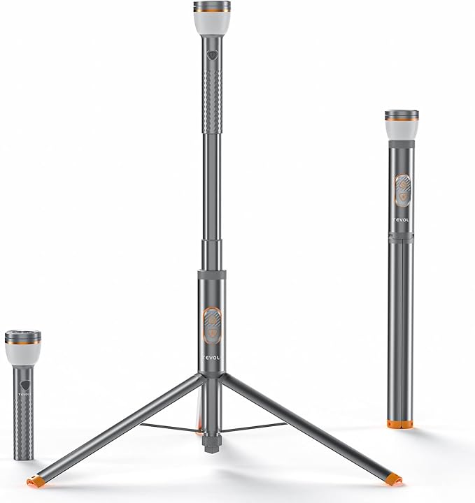 Camping Light Telescopic Collapsible 800 Lumens IP65 Waterproof Smart Remote Magnetic Base USB Rechargeable Battery Adjustable Height for Outdoor Adventure Hiking Emergency Lighting