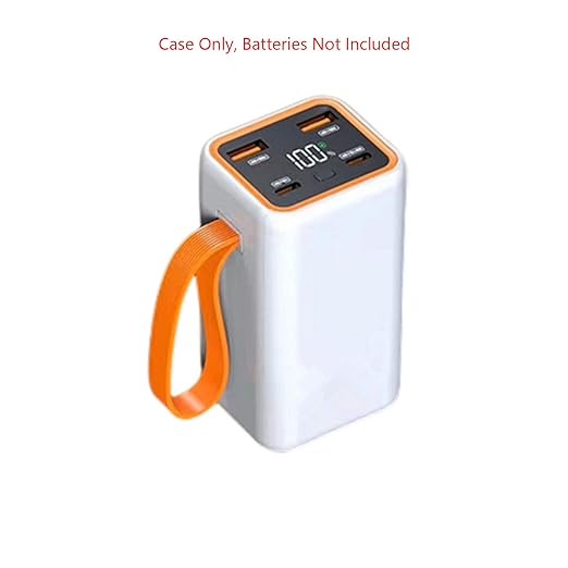 4 Slots 21700 Battery Charger Box LCD Display Case Quick Charge Power Bank Case Shell for Cell Phones Accessory