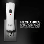 Energizer Weatheready Rechargeable LED Flashlight, Emergency Flashlight for Hurricane Supplies and Survival Kits, Flash Light with Convenient Plug-in Design, Pack of 1