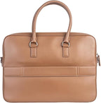 REV_UP! Premium Leather Business Briefcase, Executive Laptop Bag with Dual Handles, Professional Office Document Carrier