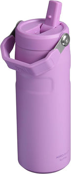 Stanley IceFlow Flip Straw 2.0 Water Bottle 16 oz | Built-In Straw with Larger Opening | Lightweight and Leak Resistant | Insulated Stainless Steel | BPA-Free | Lilac