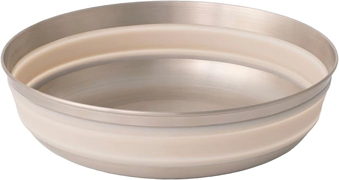 Sea to Summit Detour Stainless Steel Collapsible Bowl, Large (31 fl oz), Moonstruck Grey
