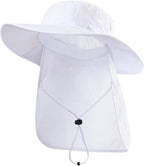 Home Prefer UPF 50+ Sun Hats for Men Women Wide Brim Fishing Hat with Neck Flap Summer Safari UV Protection Bucket Hat
