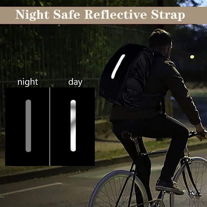 2 Pack Waterproof Rain Cover for Backpack, Backpack Rain Cover with Reflective Strip，Rucksack Rain Cover for Bicycling/Hiking