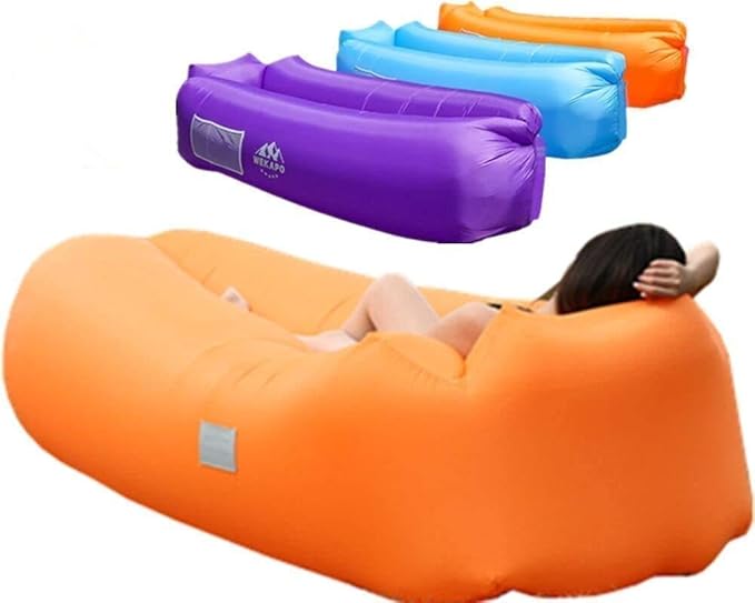WEKAPO Inflatable Sun Lounger, Air Sofa, Hammock, Portable, Waterproof and Leak-Proof, Ideal for Backyard, Beach, Travel, Camping, Picnics and Music Festivals