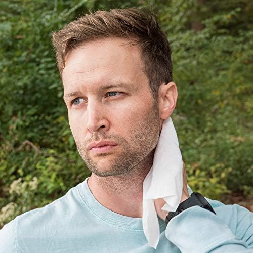 Surviveware Biodegradable Wipes Men or Women - Shower Wet Wipes Face, Body & Butt - Outdoors, Travel, Camping & Post Workout - Total of 32 Wipes - 32 Count, Pack of 1