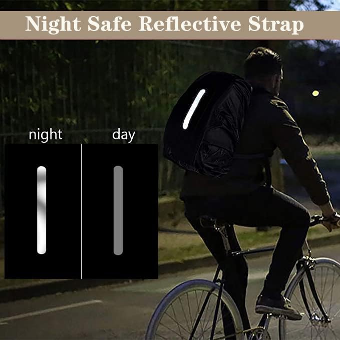 2 Pack Waterproof Rain Cover for Backpack, Backpack Rain Cover with Reflective Strip，Rucksack Rain Cover for Bicycling/Hiking