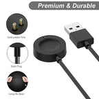 Charger for Fossil Gen 6 / Gen 5 / Gen 4 / Sport, for Michael Kors Gen 6 / Gen 5E / Gen 5 / Gen 4 Smartwatch Magnetic Charging Cable (1, Black)