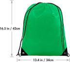 IKAYAS 6Pcs Drawstring Bags Bulk Green Drawstring Backpack, String Backpack Cinch Sack Sport Gym Backpack Bags for Yoga Traviling Outdoor Sports
