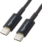 Amazon Basics USB-C to USB-C 2.0 Fast Charging Cable, 480Mbps Speed, USB-IF Certified, for Apple iPhone 16/15, iPad, Samsung Galaxy, Tablets, Laptops, 3 Foot, Black