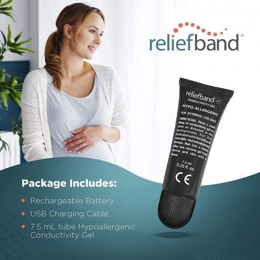 Reliefband Premier Anti-Nausea Wristband for Motion Sickness, Morning Sickness, Travel & Vomiting Relief - Motion Sickness Wristband FDA Cleared Drug-Free, Fast-Acting, Nausea Relief Band (Charcoal)