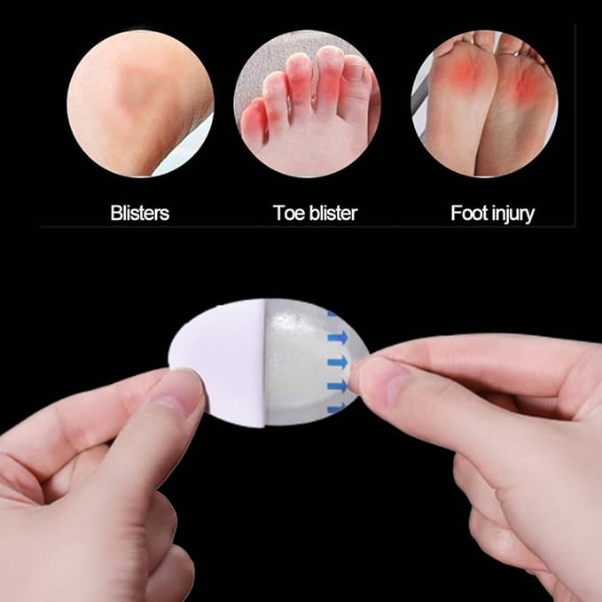 Blister Bandages, Blister Pads (18PCS) Gel Blister Cushions, Blister Pads, Hydrocolloid Seal Adhesive Bandages for Fingers, Toes, Heel Blister Prevention & Recovery, Waterproof, Ultra-Thin