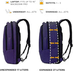 Knack Small Series 2 Laptop Backpack Fits up to 16 Inch Laptops - Knack Bags Carry-On Backpack, TSA Approved, Expandable Travel Backpacks With 2 Day Outfit Capacity, Berry Blue