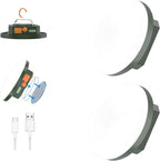 2pcs 10000mAh Rechargeable 3000LM Tent Light Camping Light, 6500K 24Hours Long Play Time , Outdoor Night Market Light Night Fishing Light Emergency Lights for Hurricane Tsunami disasters (Green)