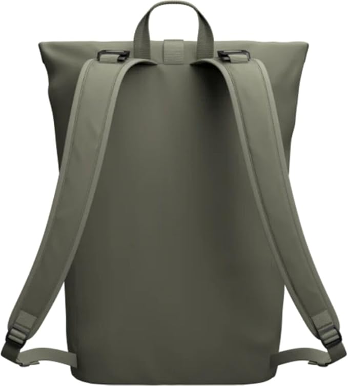 Db Journey Essential Backpack - Lightweight, Durable Rolltop Backpack with Laptop Compartment for Work, and Gym, Travel with Roller Bag Attachment, 12L - Moss Green