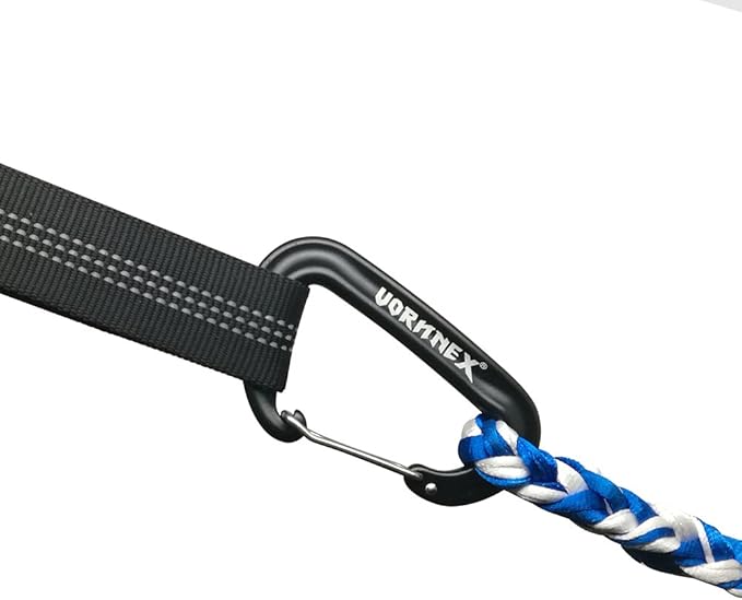 12KN Aluminum Carabiner Clip 4 Pack for Hammocks, 2700lbs Heavy Duty Large Clipping On Camping Accessories, Water Bottle,Backpacking and More - Black