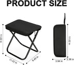 Folding Camping Stools, Portable Collapsible Fishing Stool, Lightweight Compact Foldable Chair for Outdoor Hiking Travel Picnic (Black)