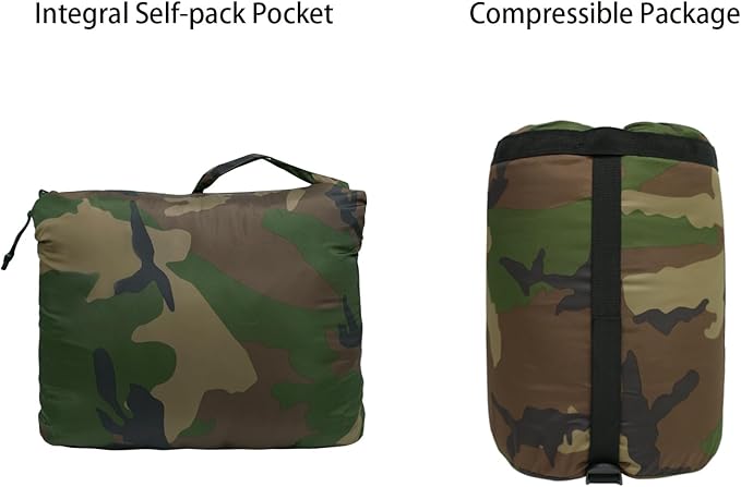 LOOGU Camo Blanket Waterproof Insulation Poncho Liner for Outdoor Camping, Hiking, Hunting, Survival, Backpacking, Picnicking