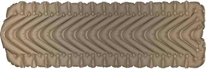 Klymit Static V Inflatable Sleeping Pad for Camping, Lightweight Hiking and Backpacking Air Bed, 3 Inch Thick, Coyote Sand