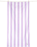 Dock & Bay Beach Towel - Quick Dry, Sand Free - Compact, Lightweight - 100% Recycled - Includes Bag - Cabana Light - Lombok Lilac - Large (160x90cm, 63x35)