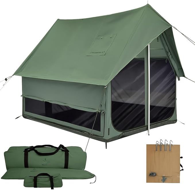 WHITEDUCK Rover Canvas Scout Tent, Waterproof, 4 Season Luxury Outdoor Camping and Glamping Yurt Tent