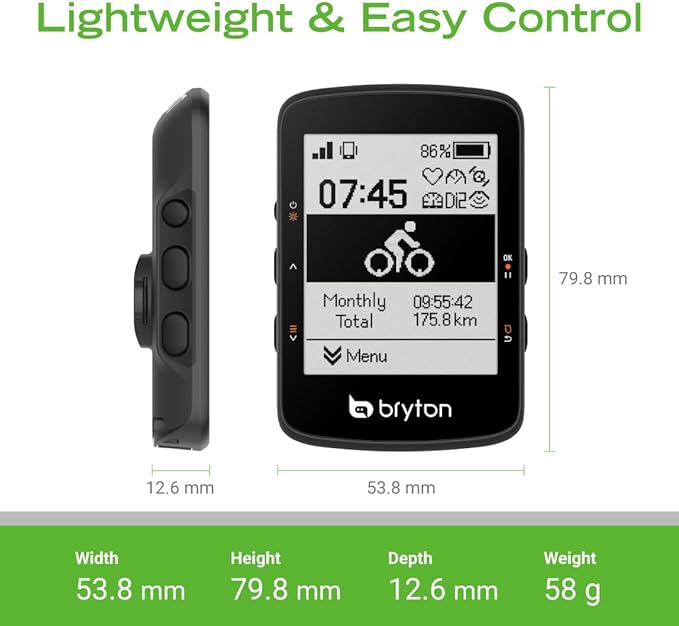 Bryton Rider 460 Sensor Bundle 2.6 Inch LCD GPS Bike Computer Innovative Navigation Assistance, Compatible with E-Bike and Bike Radar, 32hrs Long Battery Life, Bluetooth ANT Waterproof