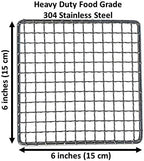 Portable Bushcraft Stainless BBQ Cooking Grill Grate, Bamboo Cutting Board, Burlap Bag, Mini Knife, Fire Starter Kits. Camping, Campfires, Backpacking, Hunting & Fishing Gear