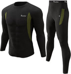 romision Thermal Underwear for Men Long Johns Fleece Lined Hunting Gear Bottom Top Set Base Layer for Cold Weather Gift