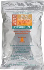Avon Skin So Soft Bug Guard Plus Picaridin Towelettes - DEET-Free, Oil-Free, Resealable Bag with 16 Packets - Protection Against Mosquitoes, Deer Ticks, Gnats, No-Seeums, Sand Flies, and Biting Midges