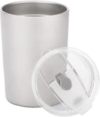 Titanium Ultralight 400ml/14 fl oz Double Wall Coffee Cup With Titanium Straw & Drawstring Case