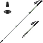 Naturehike Collapsible Trekking Poles, Adjustable Lightweight Aluminum Hiking Poles, Shock Absorption with Wrist Straps for Hiking and Daily Use, Yelllow/Green (Set of 2)
